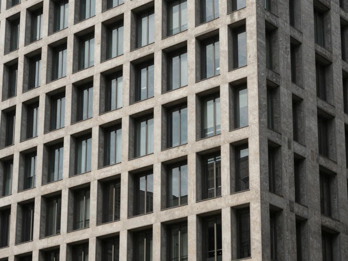 Abstract architectural detail of a modern financial building, str
